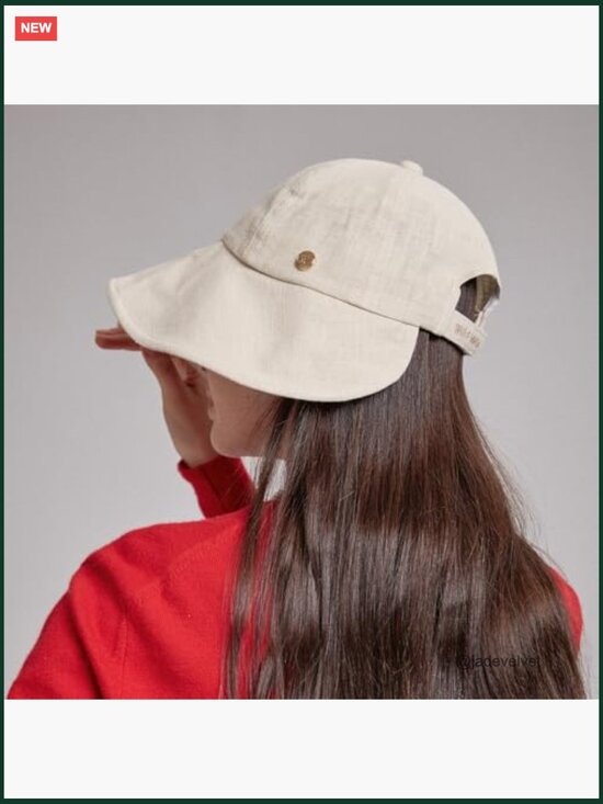 Linen Blend Victorian Bonnet Hat Sun Cap Foldable Summer Visor